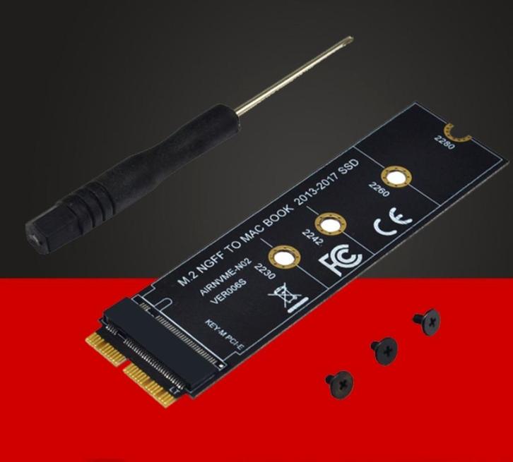 M.2 NGFF PCIe AHCI SSD Adapter Card voor MACBOOK Air, Computers en Software, Harde schijven, Nieuw, Ophalen of Verzenden