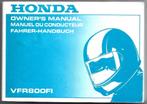 Honda VFR800 FI manual instructieboek (7493z), Motoren, Handleidingen en Instructieboekjes, Ophalen of Verzenden, Honda