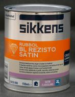 Sikkens Rubbol BL Rezisto Satin 1 Liter wit of gem. op kleur, Nieuw, Lak, Ophalen of Verzenden, Wit