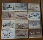 12 Plaatjes vliegtuigen met specificatie vintage, Ophalen of Verzenden, Gebruikt, Kaart, Foto of Prent