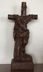 Te koop, Franciscus van Assisi kruisafname houtsnijwerk., Antiek en Kunst, Antiek | Religie, Ophalen of Verzenden
