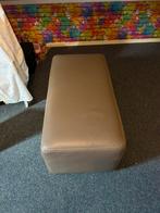 Mooie leren Poef., Ophalen of Verzenden, Zo goed als nieuw, Rond