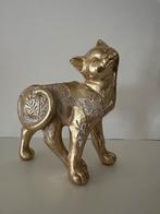 Goudkleurige kat, ruimte voor plantje of waxine, nieuw, Ophalen of Verzenden, Zo goed als nieuw, Dier