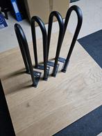 Stalen hairpin poten salontafel zwart, Ophalen, Tafelpoot, Minder dan 50 cm, Nieuw