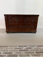 Antieke houten dekenkist, Huis en Inrichting, Woonaccessoires | Kisten, Ophalen, Gebruikt, 100 tot 150 cm, 50 tot 75 cm