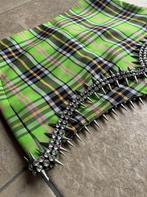 Mini rok - AREA Tartan Spiked Green Wool Mini Skirt maat UK6, Kleding | Dames, Rokken, Nieuw, Ophalen of Verzenden, Nvt, Boven de knie