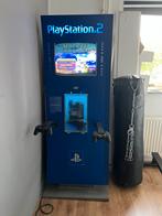 PlayStation 2 Arcade Kast, Spelcomputers en Games, Spelcomputers | Sony PlayStation 2, Ophalen, Blauw, Phat, Met 2 controllers