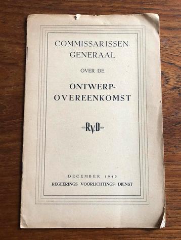 Ontwerpovereenkomst NL Indië 1946 Indonesië revolutie beschikbaar voor biedingen