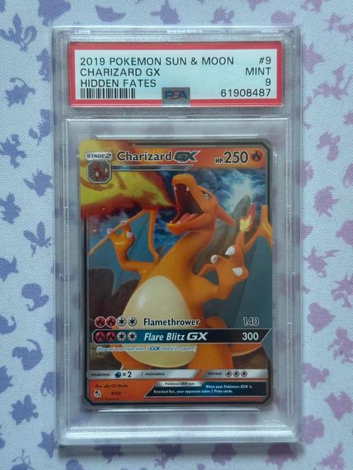 Charizard GX 9 Pokémon Sun & Moon Hidden Fates 2019 PSA 9, Hobby en Vrije tijd, Verzamelkaartspellen | Pokémon, Nieuw, Losse kaart
