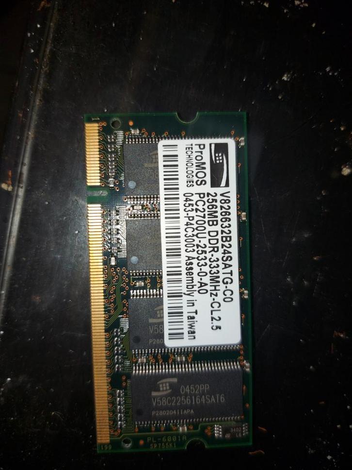 2x 256MB DDR Geheugen - PC2700U 333MHz, Computers en Software, RAM geheugen, Gebruikt, Desktop, DDR, Ophalen of Verzenden