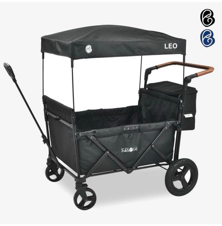Arevos fable kids LEOX4 plus bolderkas zwart, Caravans en Kamperen, Bolderkarren, Zo goed als nieuw, Ophalen