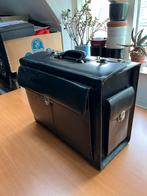 Grote Aktetas Koffer Loodgieterstas Documentenkoffer Dossier, Gebruikt, Slot, Ophalen of Verzenden, 35 tot 45 cm