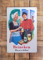 Heineken bier klederdracht reclamebord van metaal wandbord