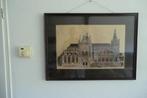 nette lijst met een tekening van de Sint Jan in Den Bosch, Antiek en Kunst, Ophalen