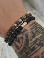 Heren armbanden, kralen op elastiek, Ophalen of Verzenden, Nieuw, Elastiek