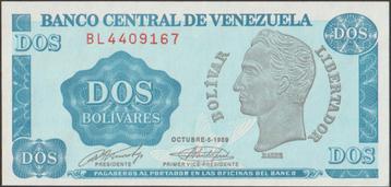Venezuela 2 bolivares 1989 UNC p.69 (# 684) beschikbaar voor biedingen