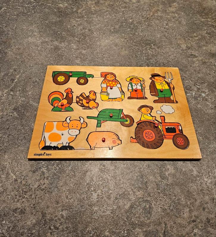Simplex Toys Boederij Puzzel - 10 Stukjes, Kinderen en Baby's, Speelgoed | Kinderpuzzels, Zo goed als nieuw, 2 tot 4 jaar, 10 tot 50 stukjes