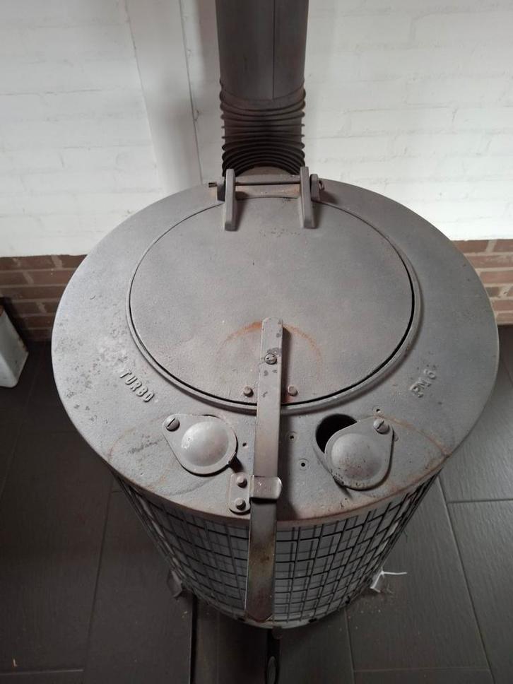 Werkplaatskachel Turbo PM 6 - Klassieker!, Huis en Inrichting, Kachels, Gebruikt, Vrijstaand, Allesbrander, Hout, Ophalen