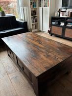 Salontafel koloniaal lades bergruimte, Huis en Inrichting, Tafels | Salontafels, Ophalen, 100 tot 150 cm, Eikenhout, 50 tot 100 cm