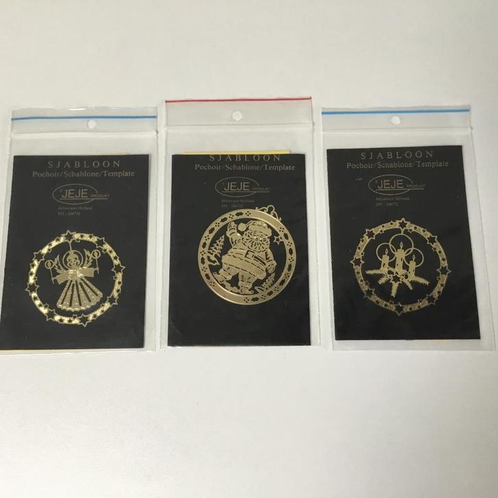 3 KERSTSJABLONEN SANDY ART, Hobby en Vrije tijd, Kaarten | Zelf maken, Nieuw, Overige typen, Overige thema's, Ophalen of Verzenden