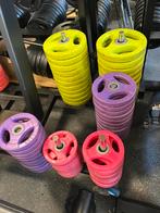 11 x bodypump set stangen met sluiters en schijven, Sport en Fitness, Fitnessmaterialen, Gebruikt, Stangen met schijven, Ophalen of Verzenden