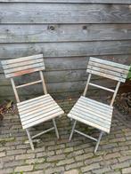 Houten tuinstoelen (2 stuks) - Inklapbaar, Ophalen, Gebruikt, Hout, Inklapbaar