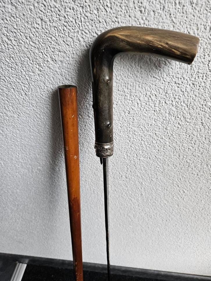 19e eeuw Antieke wandelstok met verborgen zwaard, Antiek en Kunst, Antiek | Overige Antiek, Ophalen of Verzenden