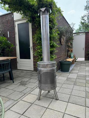 Tuinkachel Bierfust terrasverwarming buitenhaard rvs haard beschikbaar voor biedingen