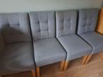 4 Woood Tijmen eetkamerstoelen - Taupe, Huis en Inrichting, Stoelen, Ophalen, Overige kleuren, Vier