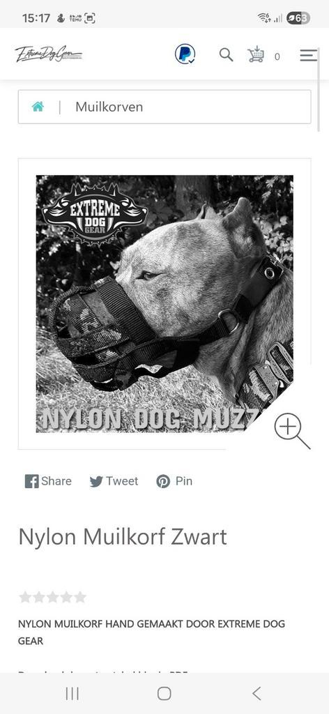 Nylon muilkorf helemaal nieuw, Dieren en Toebehoren, Honden-accessoires, Nieuw, Ophalen of Verzenden