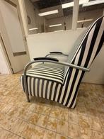 Moderne retro fauteuil – zwart/wit gestreept, Ophalen