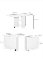 Inklapbare Eettafel Norden - Homcom, Huis en Inrichting, Tafels | Eettafels, Ophalen, 100 tot 150 cm, Nieuw, 50 tot 100 cm