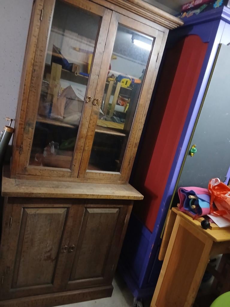 Vitrinekast 200x87x50.5, Ophalen, Gebruikt, 50 tot 100 cm, 25 tot 50 cm