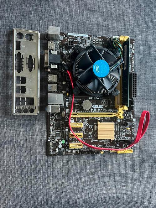 ASUS H81M-PLUS + Intel i5-4460 + 4GB DDR3 RAM, Computers en Software, Moederborden, Zo goed als nieuw, Intel, DDR3, Ophalen of Verzenden