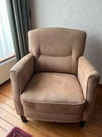 Luxe lederen taupe kleurige fauteuils zgan, Ophalen, Zo goed als nieuw, 75 tot 100 cm, 50 tot 75 cm