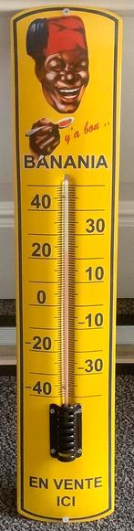 Emaille thermometer BANANIA cacao 65x13 cm, Verzamelen, Ophalen of Verzenden, Gebruikt, Reclamebord