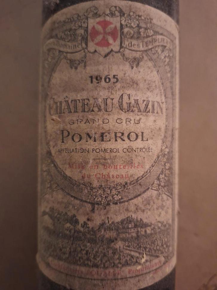 Chateau Gazin 1965 Pomerol - Zeldzame Vintage!, Verzamelen, Wijnen, Gebruikt, Rode wijn, Frankrijk, Vol, Ophalen of Verzenden