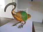 eqyptische ibis sculpture  brons  hout gips rond  1960, Antiek en Kunst, Ophalen of Verzenden