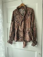 stijlvolle paisley strikkraag tuniek blouse Mango M 38 40, Maat 38/40 (M), Ophalen of Verzenden, Bruin, Zo goed als nieuw