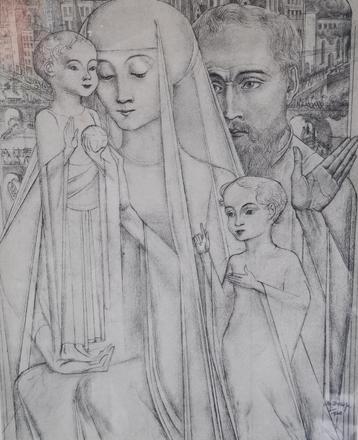 Jan Toorop  Heilige familie met Johannes de Doper beschikbaar voor biedingen