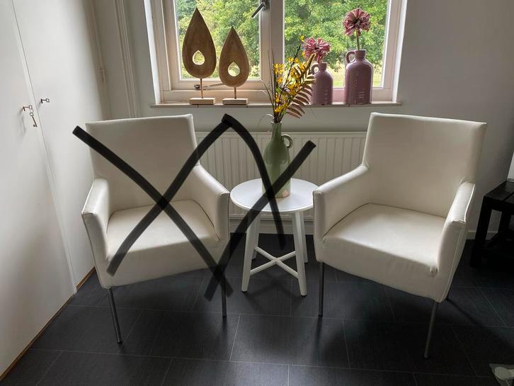 1 stoel, Huis en Inrichting, Stoelen, Zo goed als nieuw, Eén, Wit, Ophalen