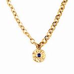 Dottilove Collier RVS Geel Gold Plated Ketting Turks Oog, Sieraden, Tassen en Uiterlijk, Overige materialen, Verstelbaar, Birgitta-Gracht 33, 6465 EL Kerkrade, Nederland