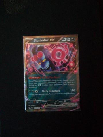 4252: Nieuwe Pokemon Kaart MUNKIDORI EX HP 210 (037/064) beschikbaar voor biedingen