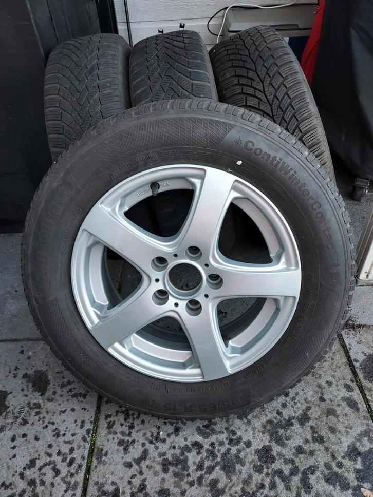 Opel Meriva Winterbanden Continental Alu Velgen, Auto-onderdelen, Banden en Velgen, Banden en Velgen, Winterbanden, Overige maten