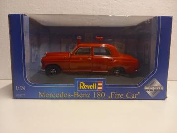 Mercedes Benz 180 Ponton Brandweer Revell metal 1:18 KRD beschikbaar voor biedingen