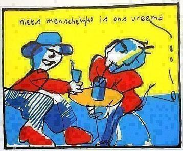 Herman Brood zeefdruk NIETS MENSCHELIJKS IS ONS VREEMD beschikbaar voor biedingen