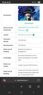 2 kaartjes Jamiroquai 27 november in de ING Arena - Brussel, Tickets en Kaartjes, Twee personen, November