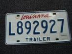 Kentekenplaat licenseplate Louisiana Trailer USA, Verzenden, Gebruikt, Auto's
