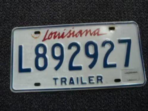 Kentekenplaat licenseplate Louisiana Trailer USA, Verzamelen, Automerken, Motoren en Formule 1, Gebruikt, Auto's, Verzenden