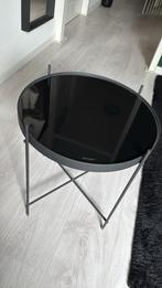 Zuiver Bijzettafel Zwart Glas, Ophalen, Minder dan 45 cm, Minder dan 55 cm, Rond